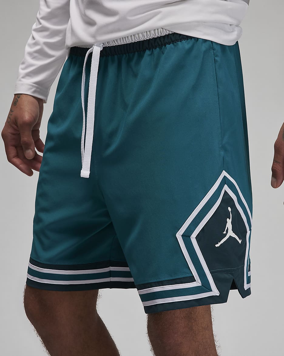 Jordan Dri-FIT Sport Men's Woven Diamond Shorts - Sky J Teal/White/Midnight Spruce/White