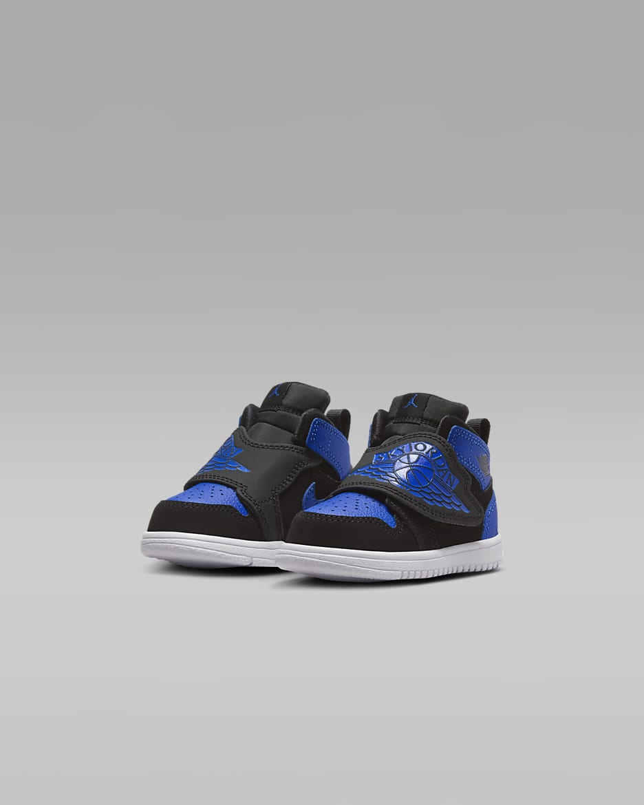 Chaussure Sky Jordan 1 pour Bébé et Petit enfant - Noir/Blanc/Hyper Royal