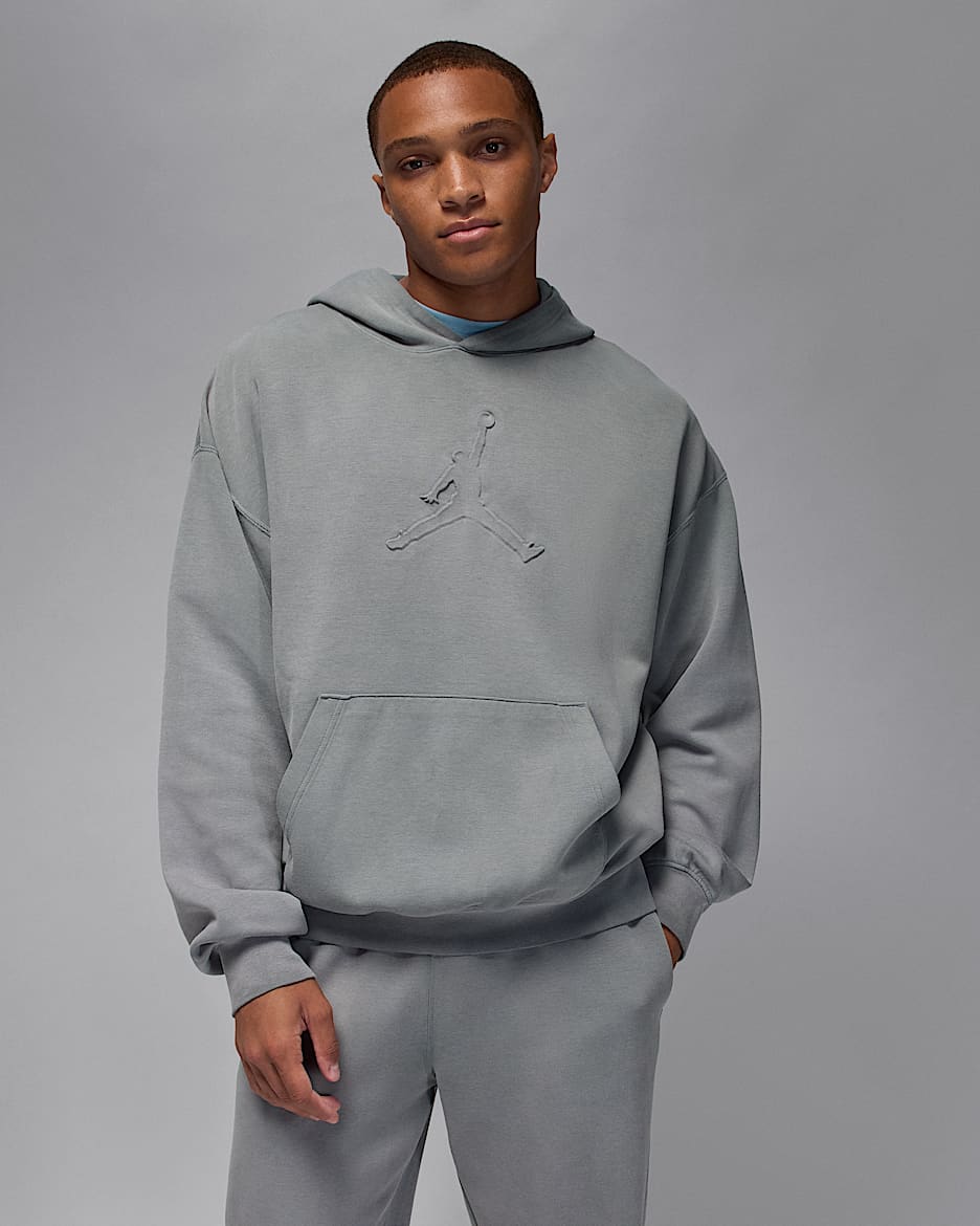 Sudadera con gorro sin cierre Dri-FIT para hombre Tatum Hoop Fleece - Gris humo/Negro/Gris humo