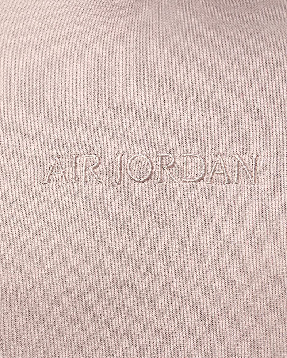 Air Jordan Wordmark Men's Fleece Pullover Hoodie - Pink Oxford