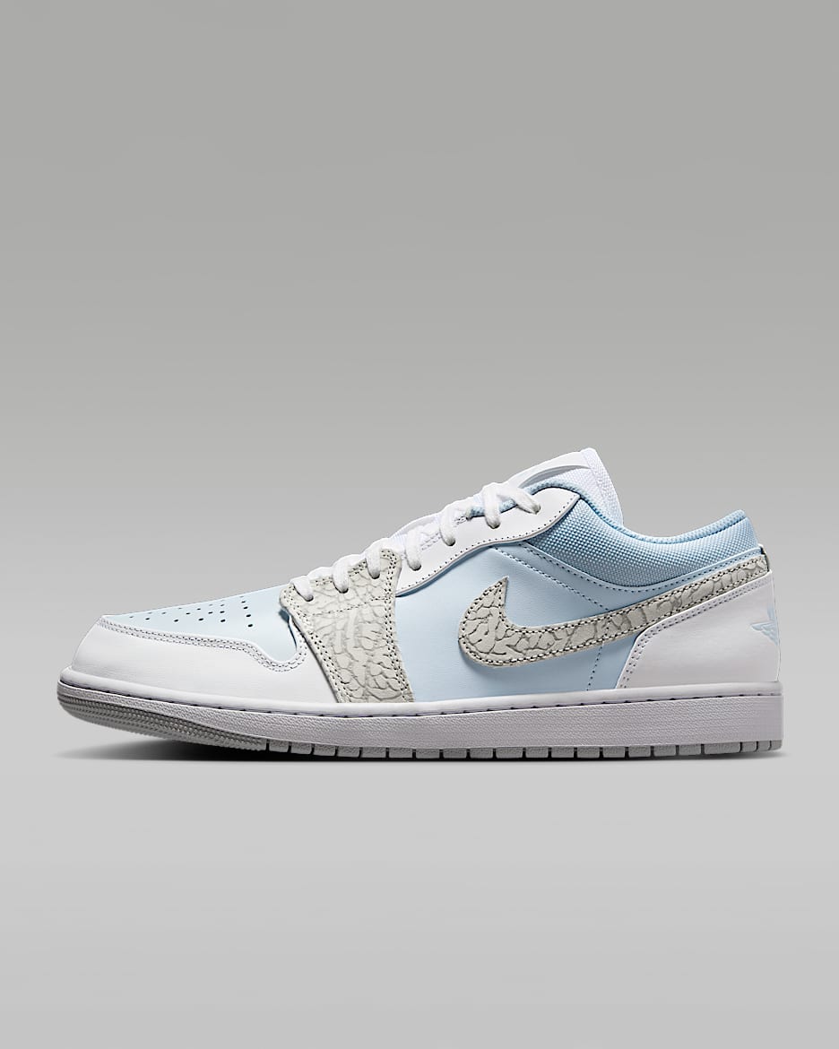 Air Jordan 1 Low SE-sko til mænd - Blue Tint/hvid/Grey Fog/Sail