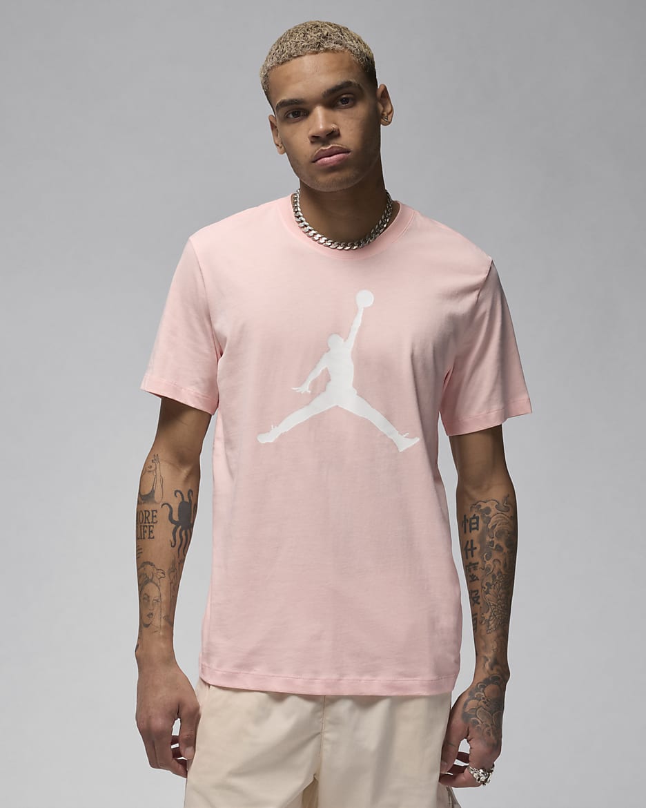 T-shirt Jordan Jumpman para homem - Rosa Legend/Branco