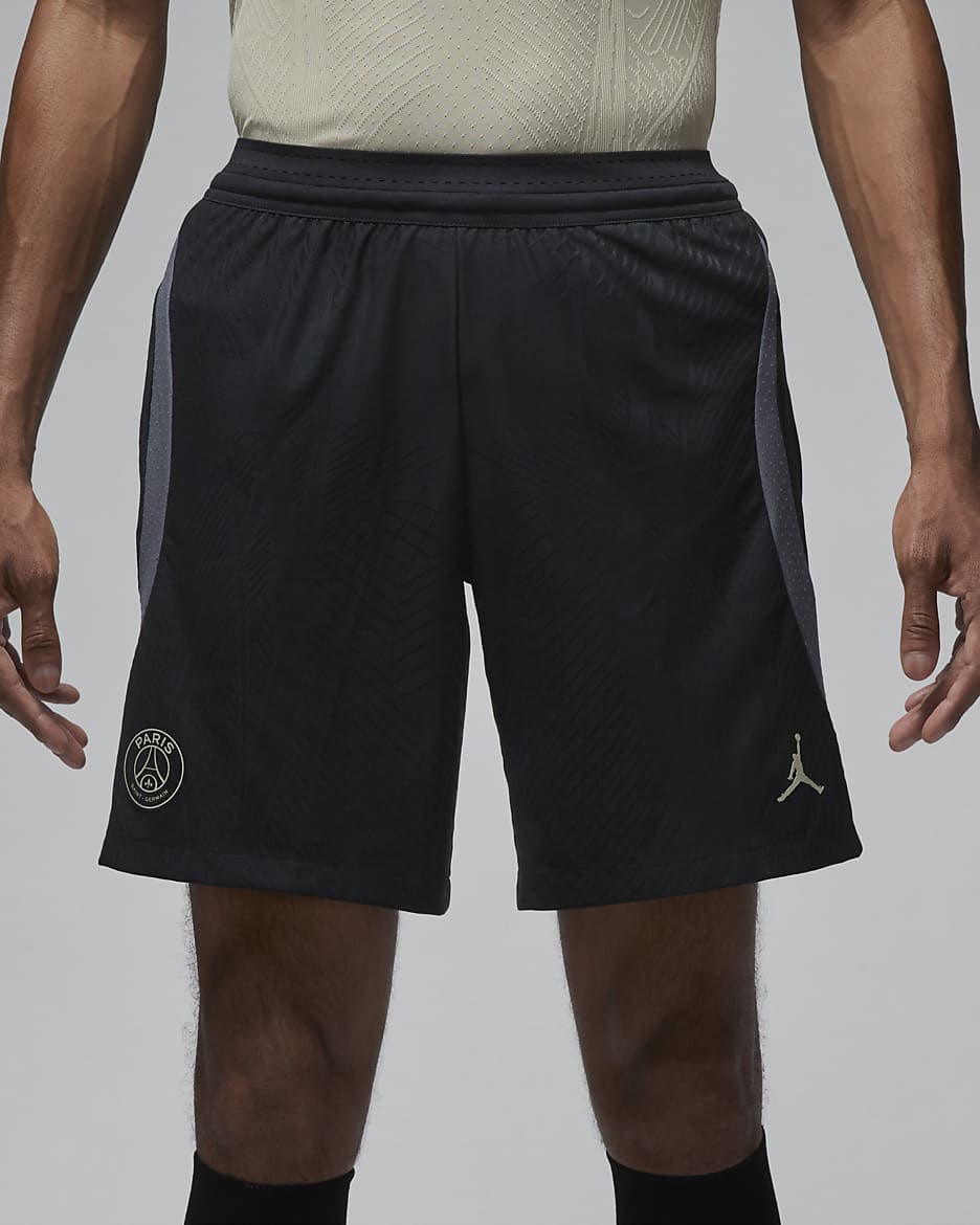 Paris Saint-Germain Strike Elite Third Men's Jordan Dri-FIT ADV Football Knit Shorts - Black/Iron Grey/Stone