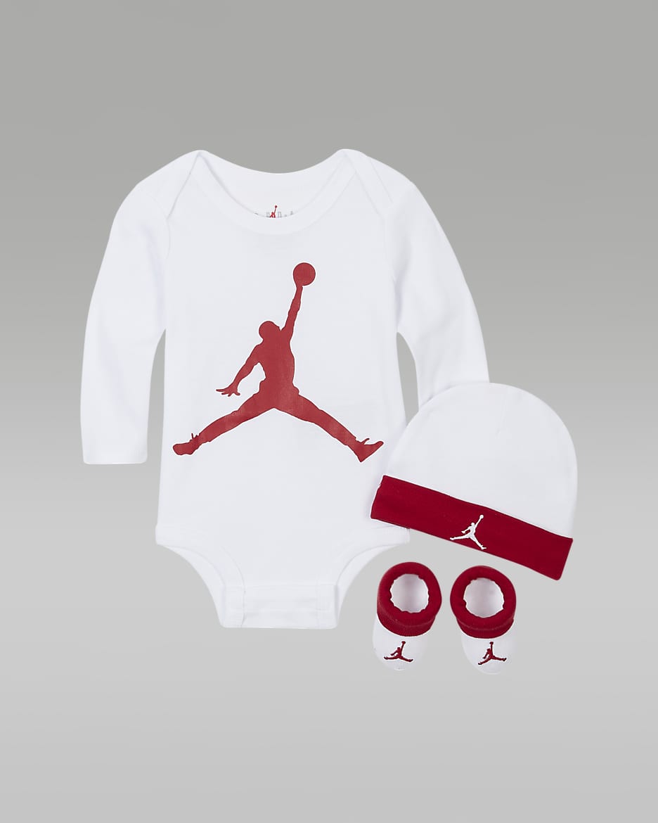 Jordan Baby (0–12M) 3-Piece Set - White