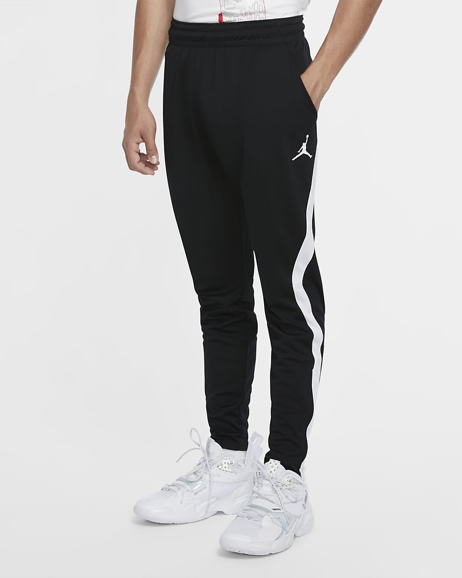 Jordan Dri-FIT Air strikket herrebukse - Svart/Hvit/Hvit