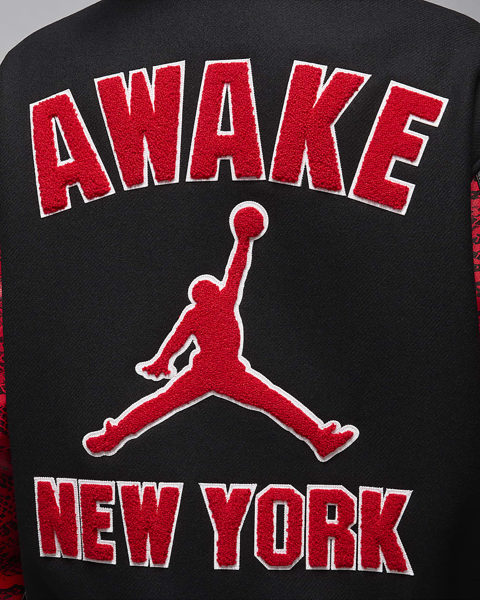 Jordan x Awake NY Men's Varsity Jacket - University Red/Black