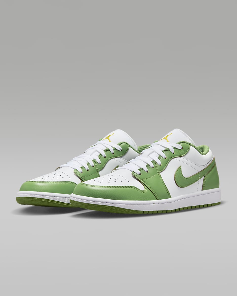 Air Jordan 1 Low SE herresko - Hvit/Lightning/Chlorophyll