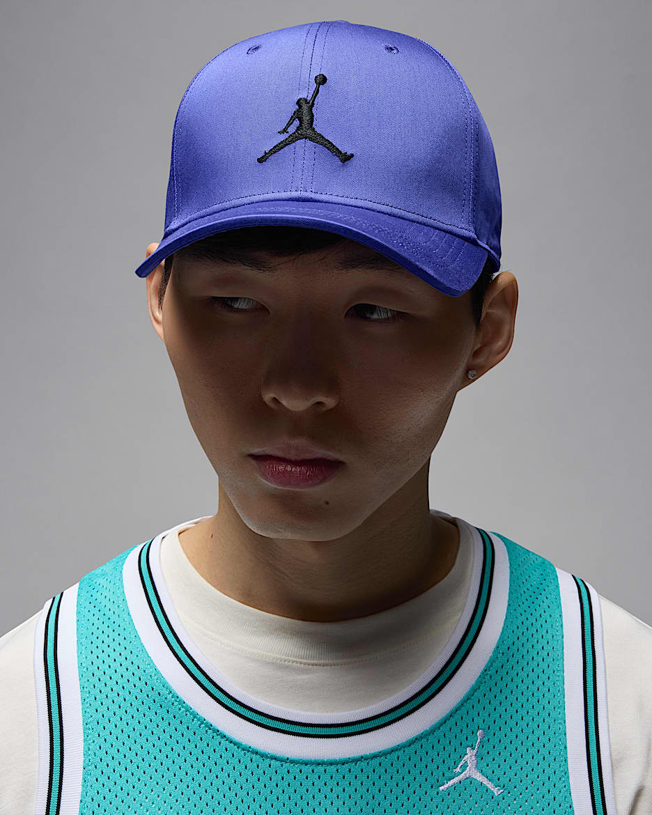 Jordan Rise strukturierte Cap mit gebogenem Schirm - Purple Comet/Schwarz