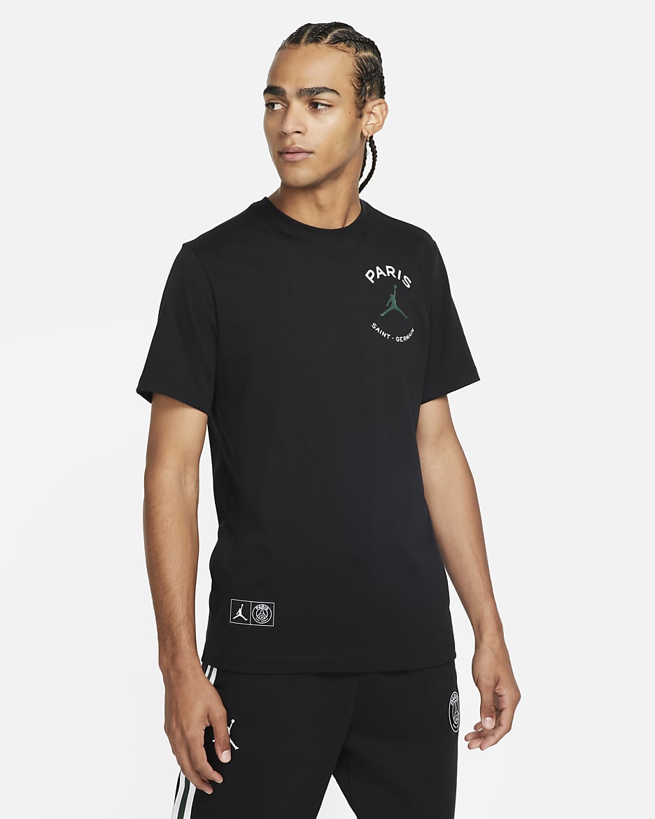 Playera para hombre con logotipo Paris Saint-Germain  - Negro/Verde noble