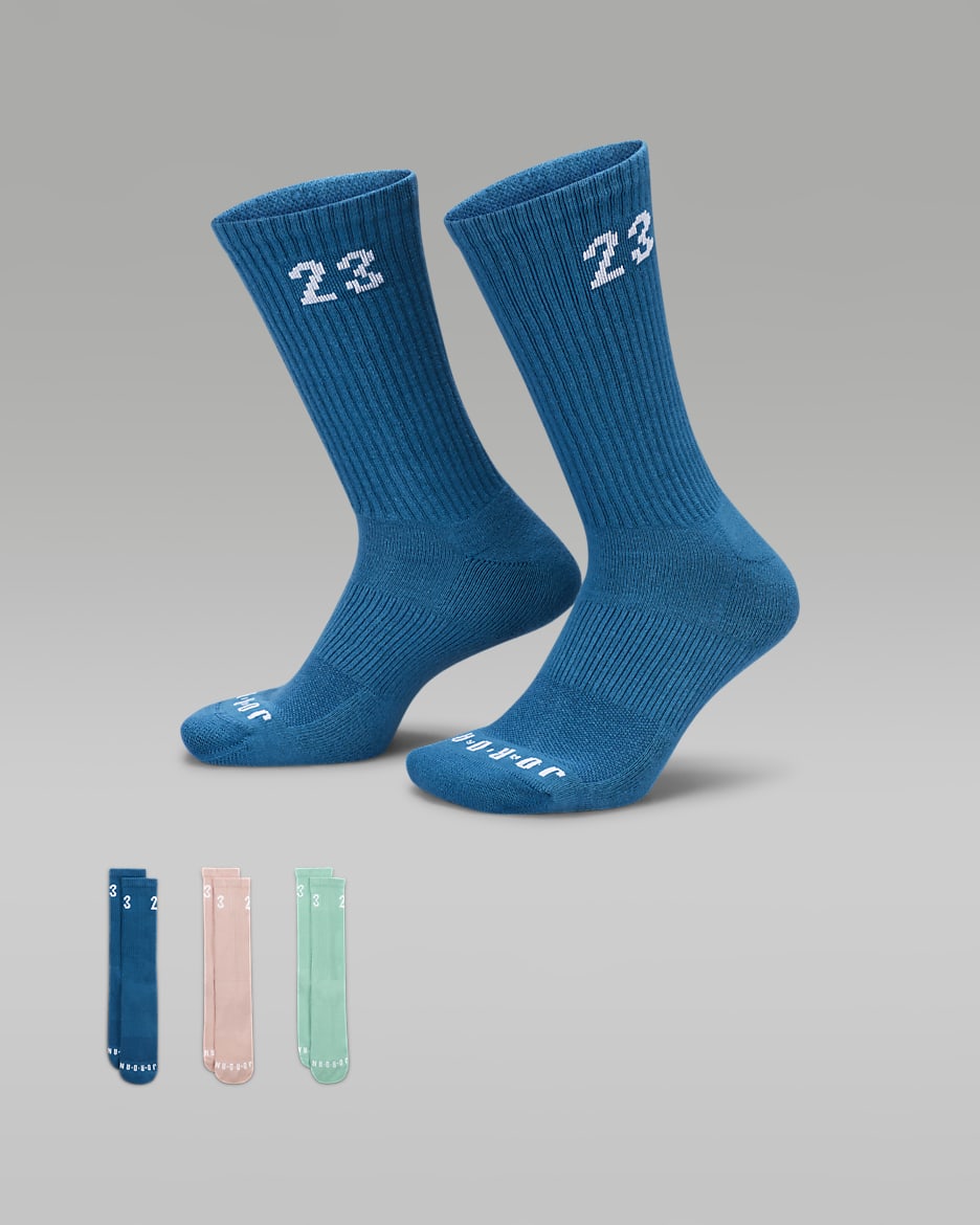 Jordan Essentials Crew Socks (3 Pairs) - Multi-Colour