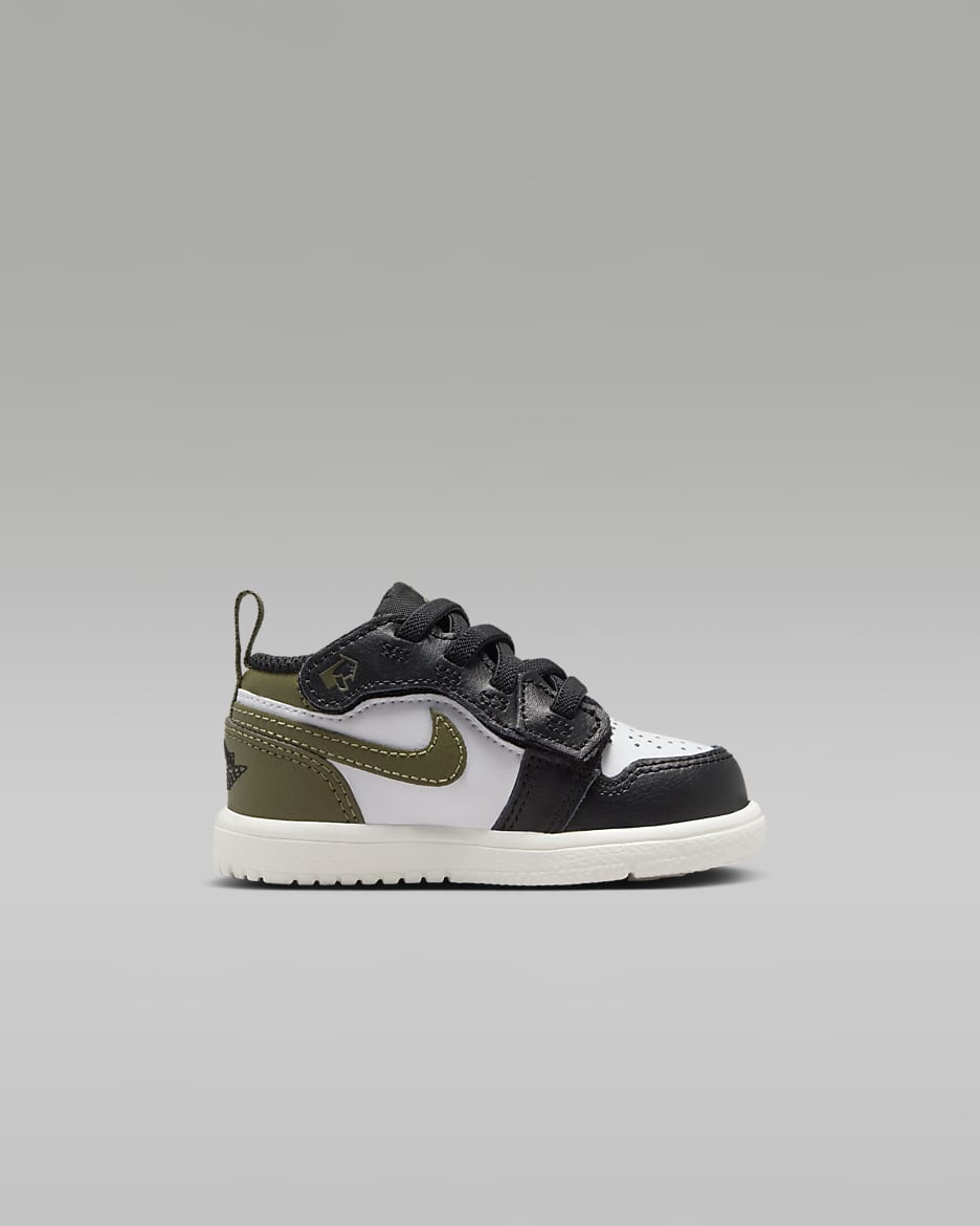 Jordan 1 Low Alt Baby & Toddler Shoes - Black/Medium Olive/Sail/White