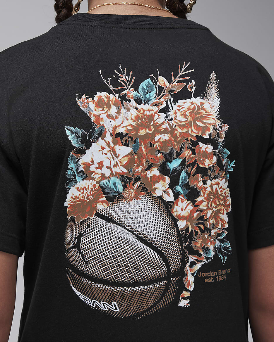 T-shirt Jordan Floral Jumpman för ungdom - Svart