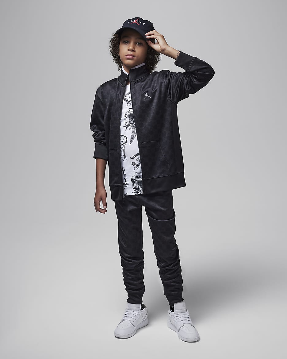 Jordan Monogram-Track-Jacke für ältere Kinder - Schwarz