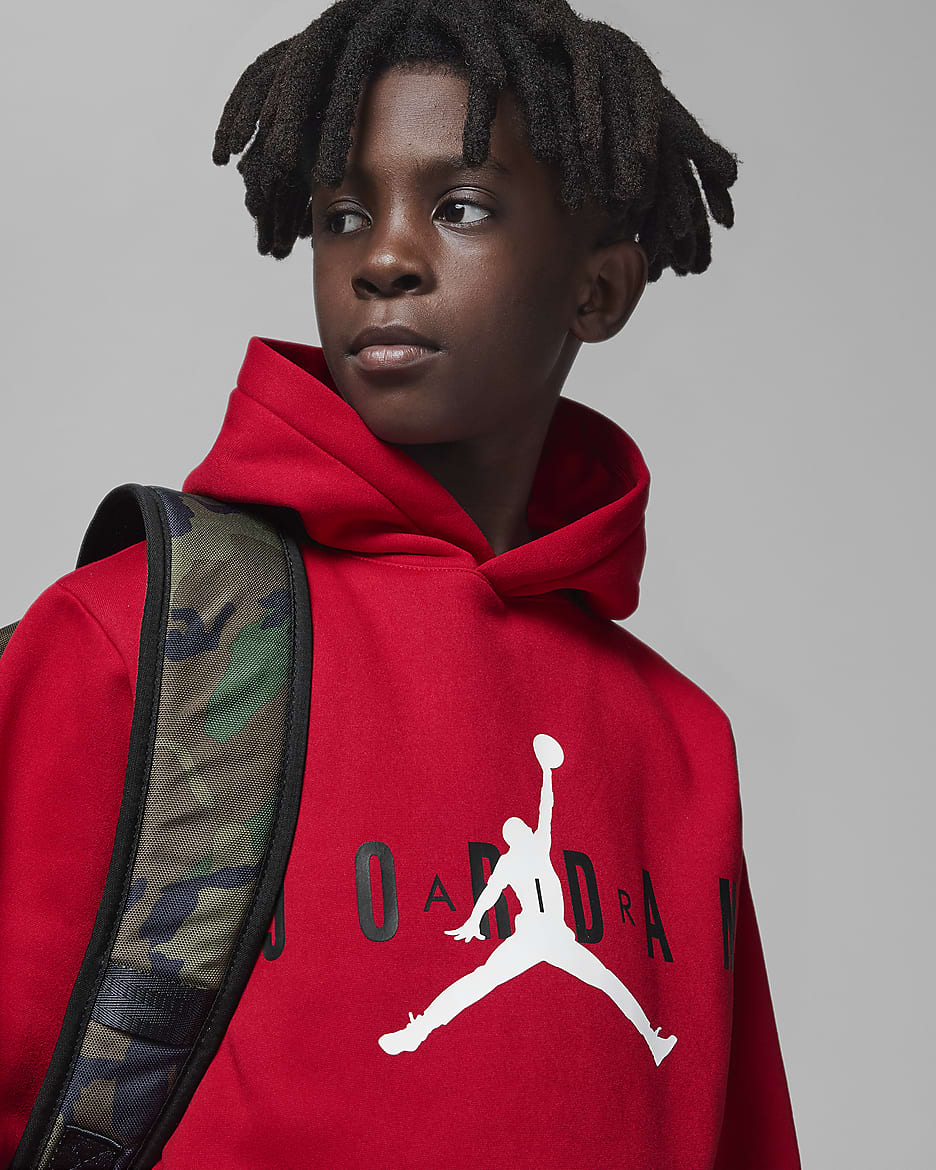 Jordan Older Kids' Pullover Hoodie - Gym Red