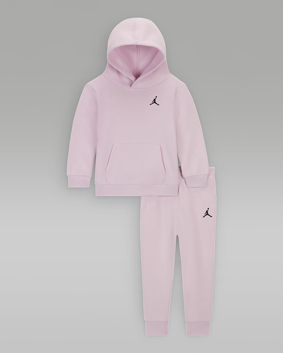 Completo in 2 pezzi con felpa pullover con cappuccio Jordan MJ Brooklyn Fleece – Bebè (12-24 mesi) - Pink Foam