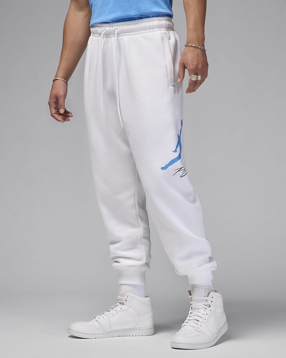 Jordan Essentials Men's Fleece Baseline Trousers - White/Legend Blue