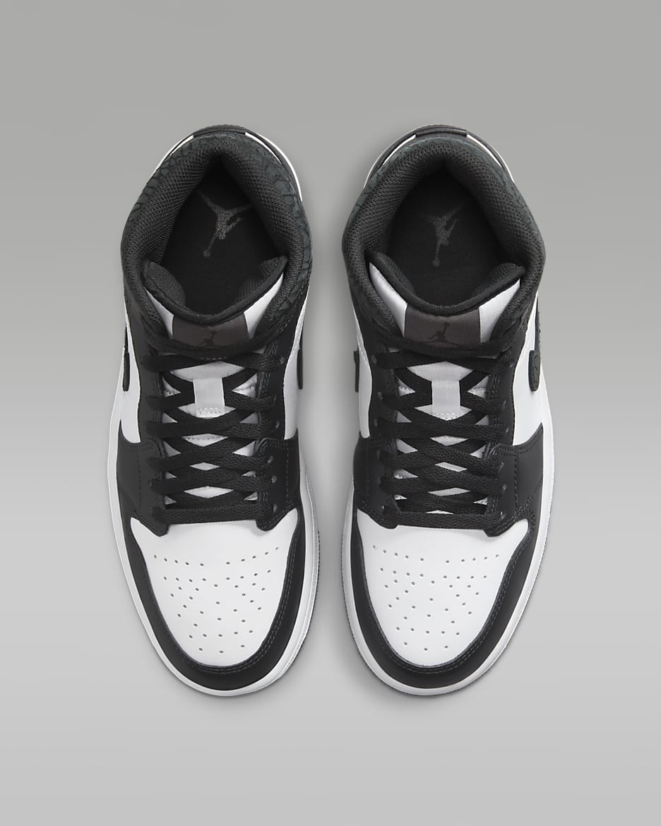 Air Jordan 1 Mid SE Zapatillas - Hombre - Off Noir/Blanco/Negro/Negro