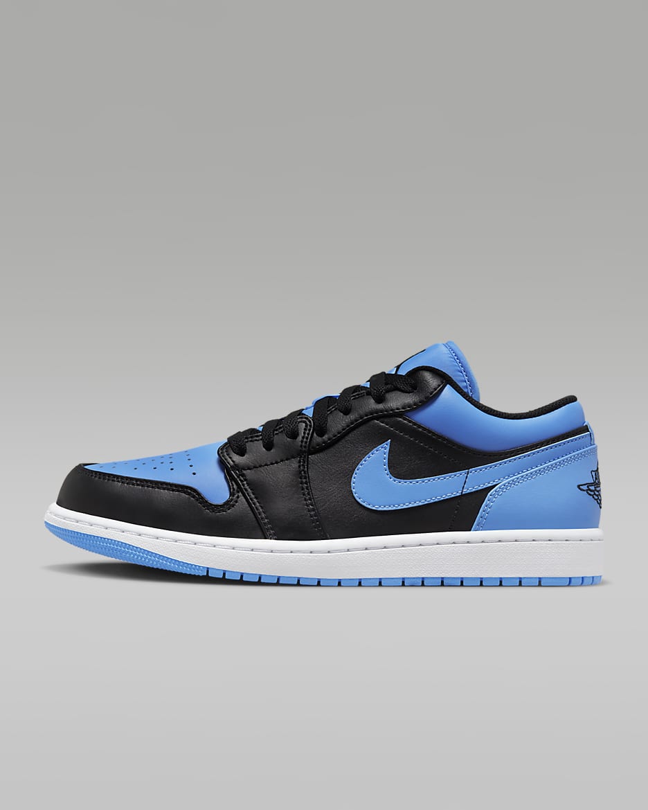 Air Jordan 1 Low Men's Shoes - Black/University Blue/White/Black