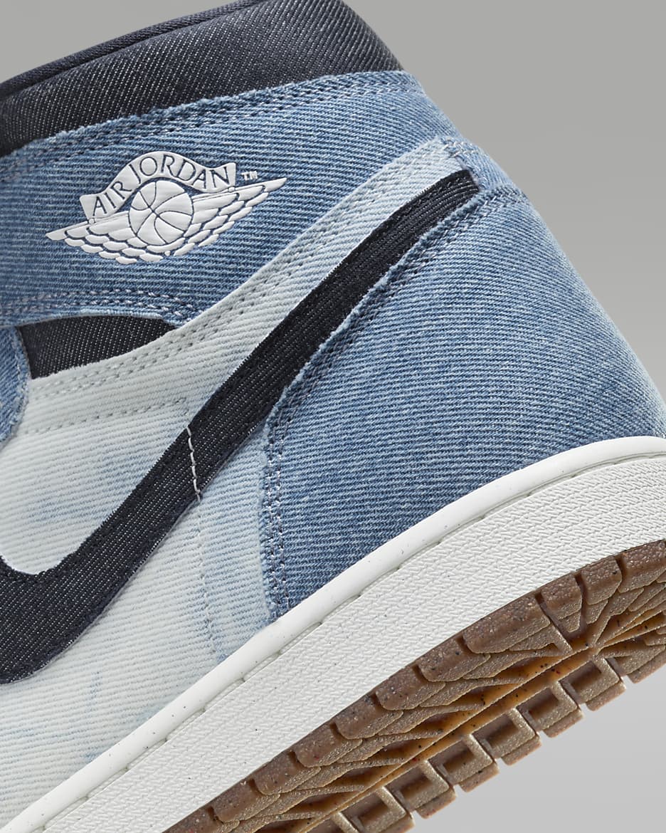 Air Jordan 1 Retro High Men's Shoes - Summit White/Summit White/Gum Medium Brown/Obsidian