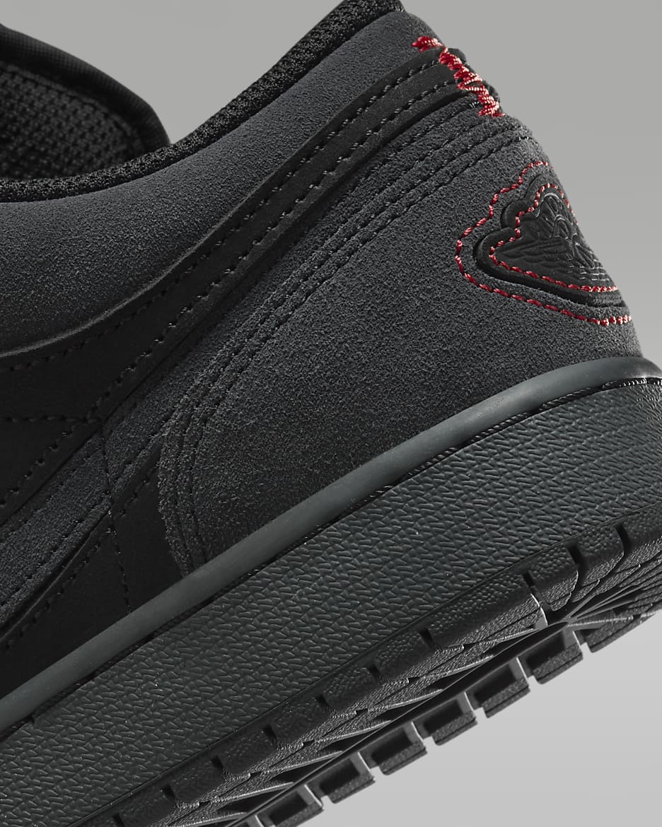 Air Jordan 1 Low SE Craft Older Kids' Shoes - Dark Smoke Grey/Varsity Red/Black