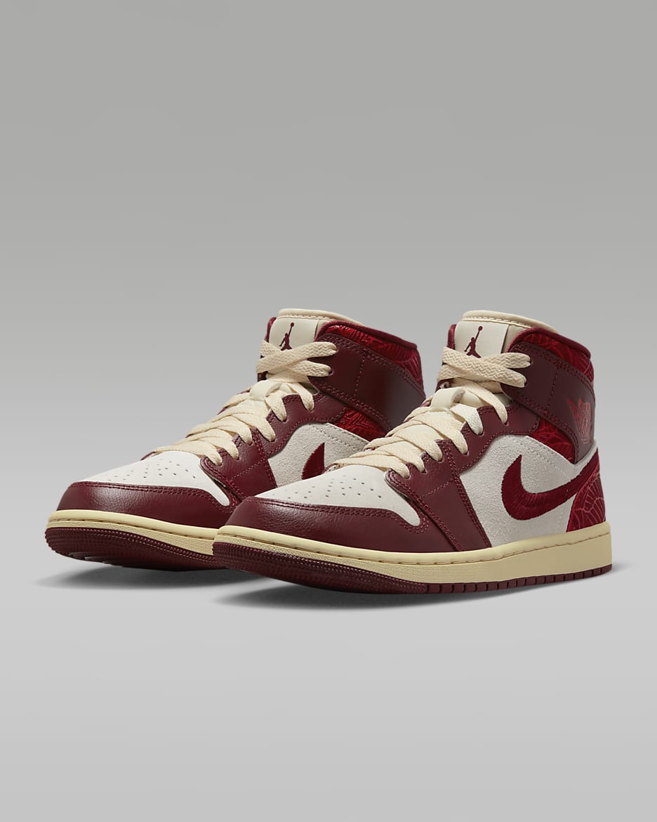 Calzado para mujer Air Jordan 1 Mid SE - Rojo team/Vela/Muselina/Rojo universitario