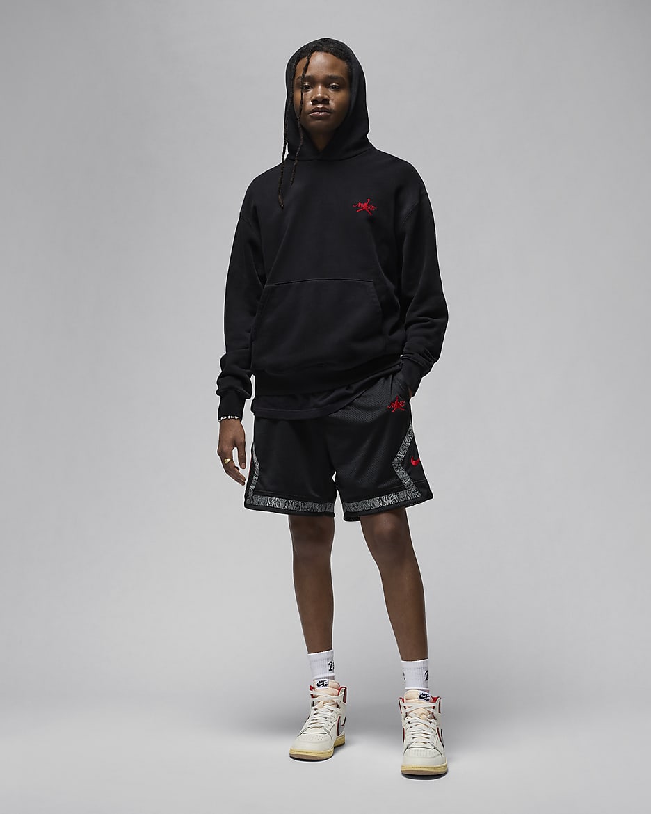 Jordan x Awake NY Men's Fleece Hoodie - Black/Sail/University Red