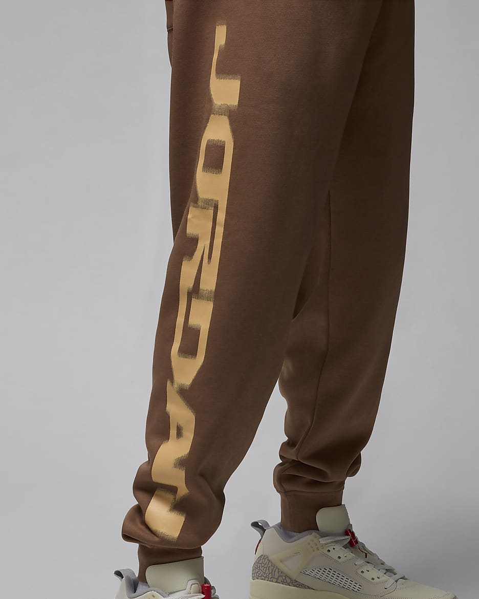 Jordan MVP Men's Fleece Trousers - Archaeo Brown/Orange Chalk/Orange Chalk