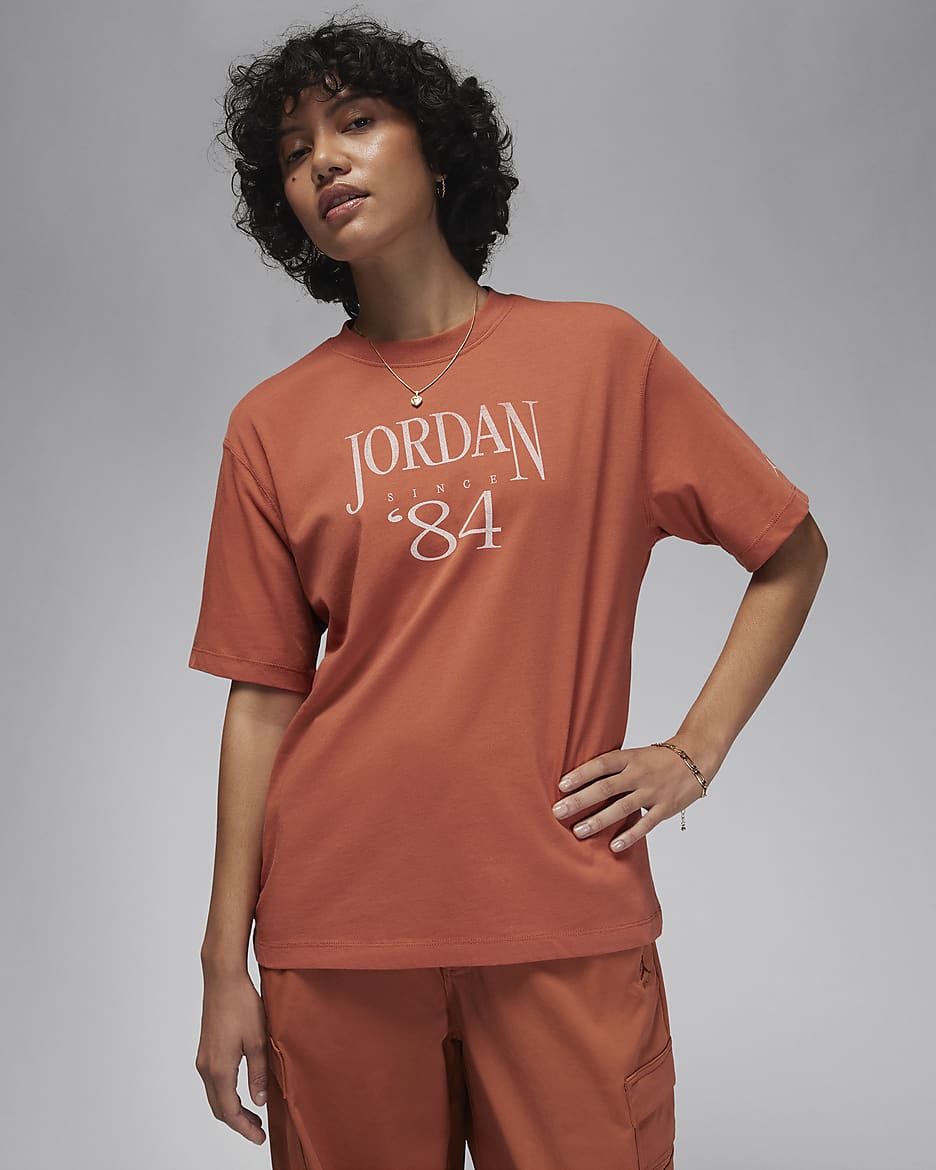 Jordan Heritage Women's T-Shirt - Dusty Peach/Sail