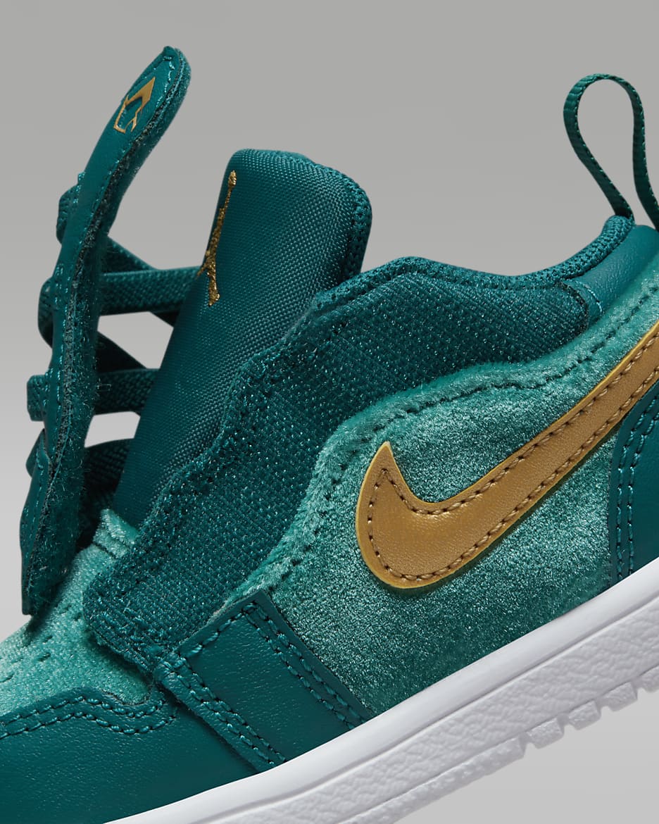 Jordan 1 Low Alt SE Bebek Ayakkabısı - Geode Teal/Metallic Gold