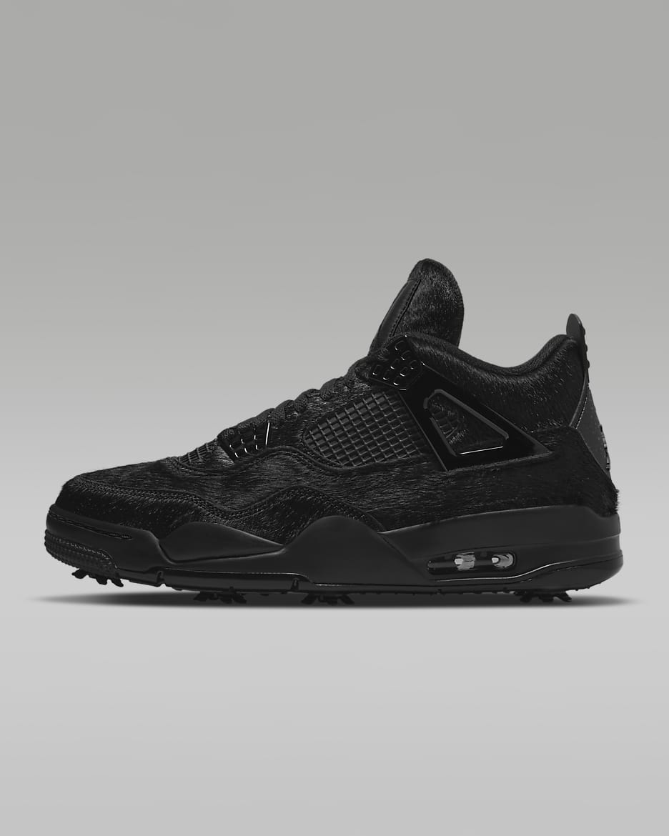 Jordan 4 G Golf Shoes - Black/Cement Grey