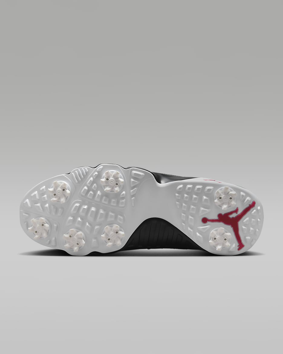 Air Jordan 9 G Golf Shoes - White/Black/True Red