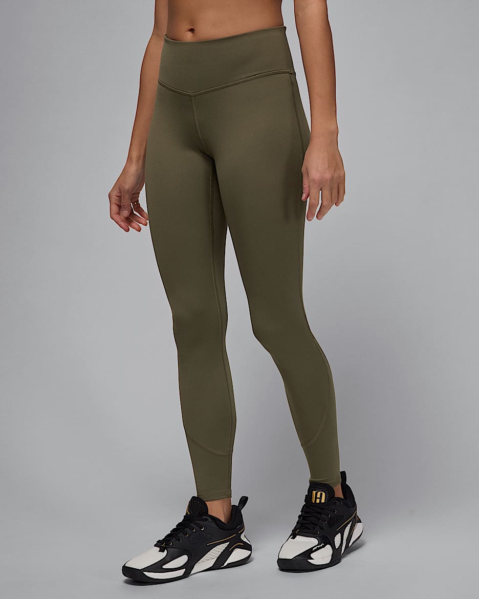 Leggings para mujer Jordan Sport - Oliva medio/Blanco
