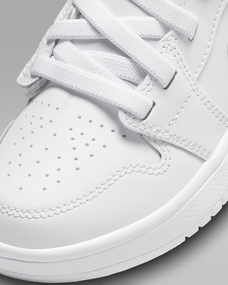 Jordan 1 Low Alt Younger Kids' Shoes - White/White/White