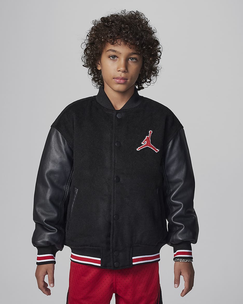 Jordan Big Kid's Varsity Jacket - Black