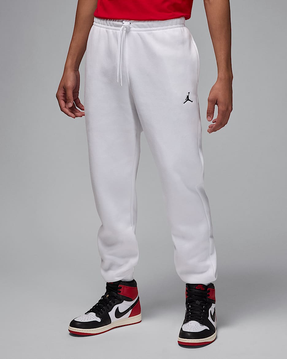 Jordan Brooklyn Fleece herenbroek - Wit/Zwart