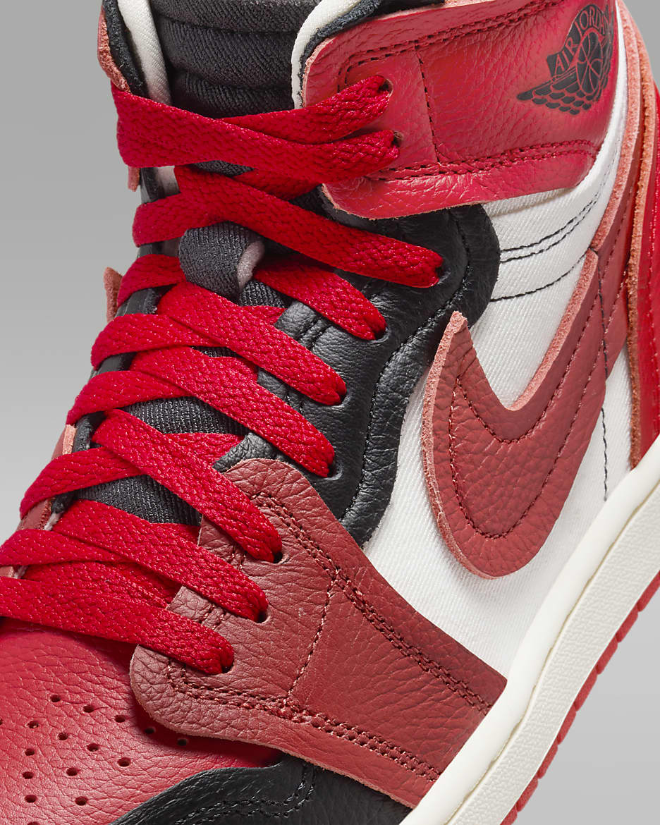 Air Jordan 1 High Method of Make Zapatillas - Mujer - Sport Red/Negro/Sail/Dune Red