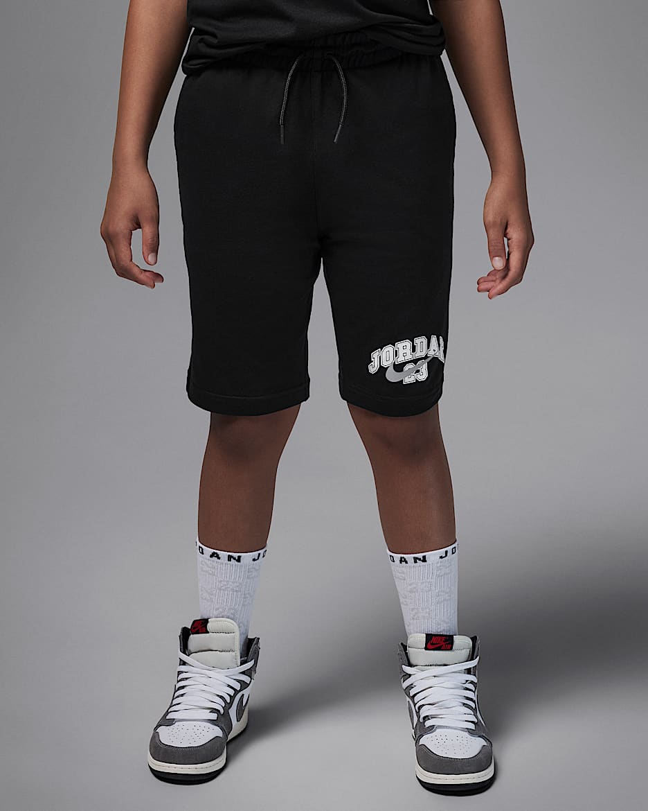 Jordan Big Kids' MVP French Terry Shorts - Black