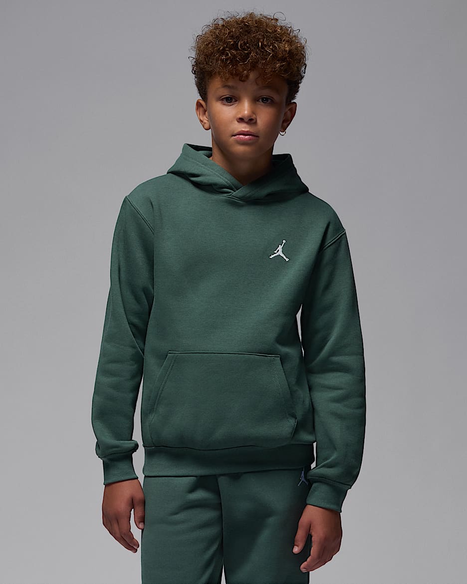 Jordan Brooklyn Fleece Big Kids' Pullover Hoodie - Midnight Green