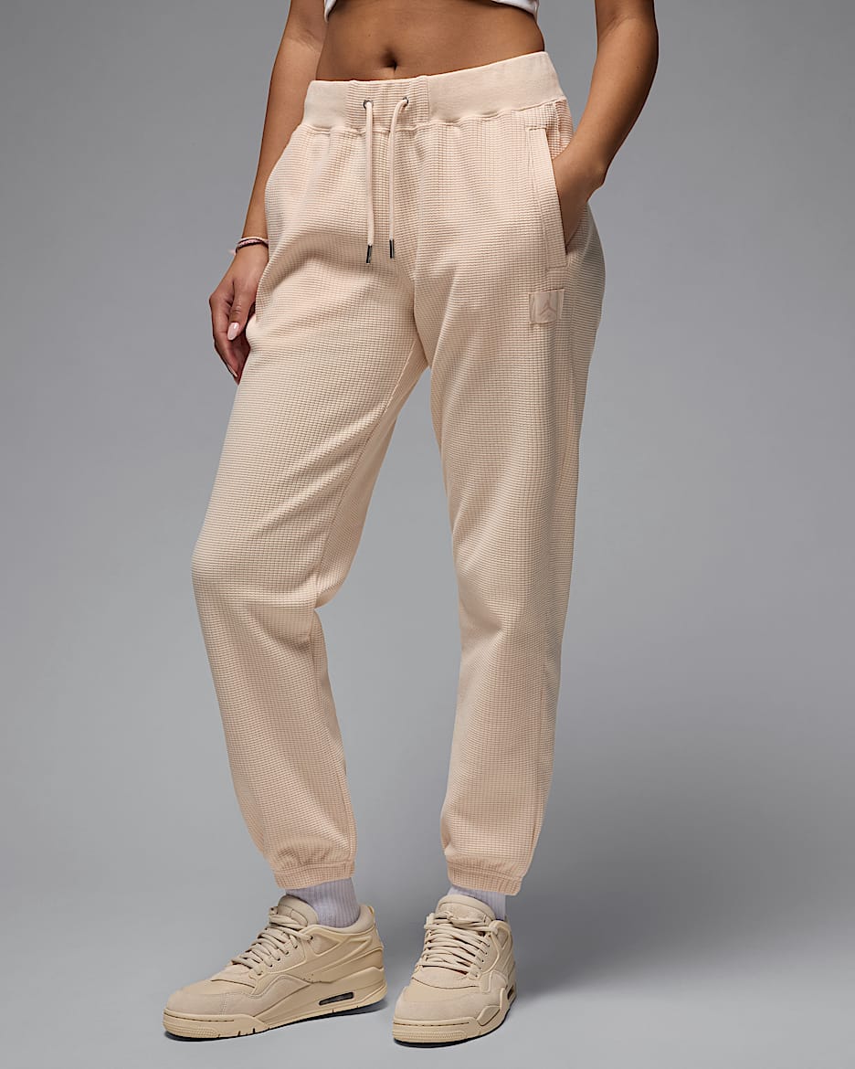 Pantaloni waffle Jordan Flight Fleece– Donna - Guava Ice