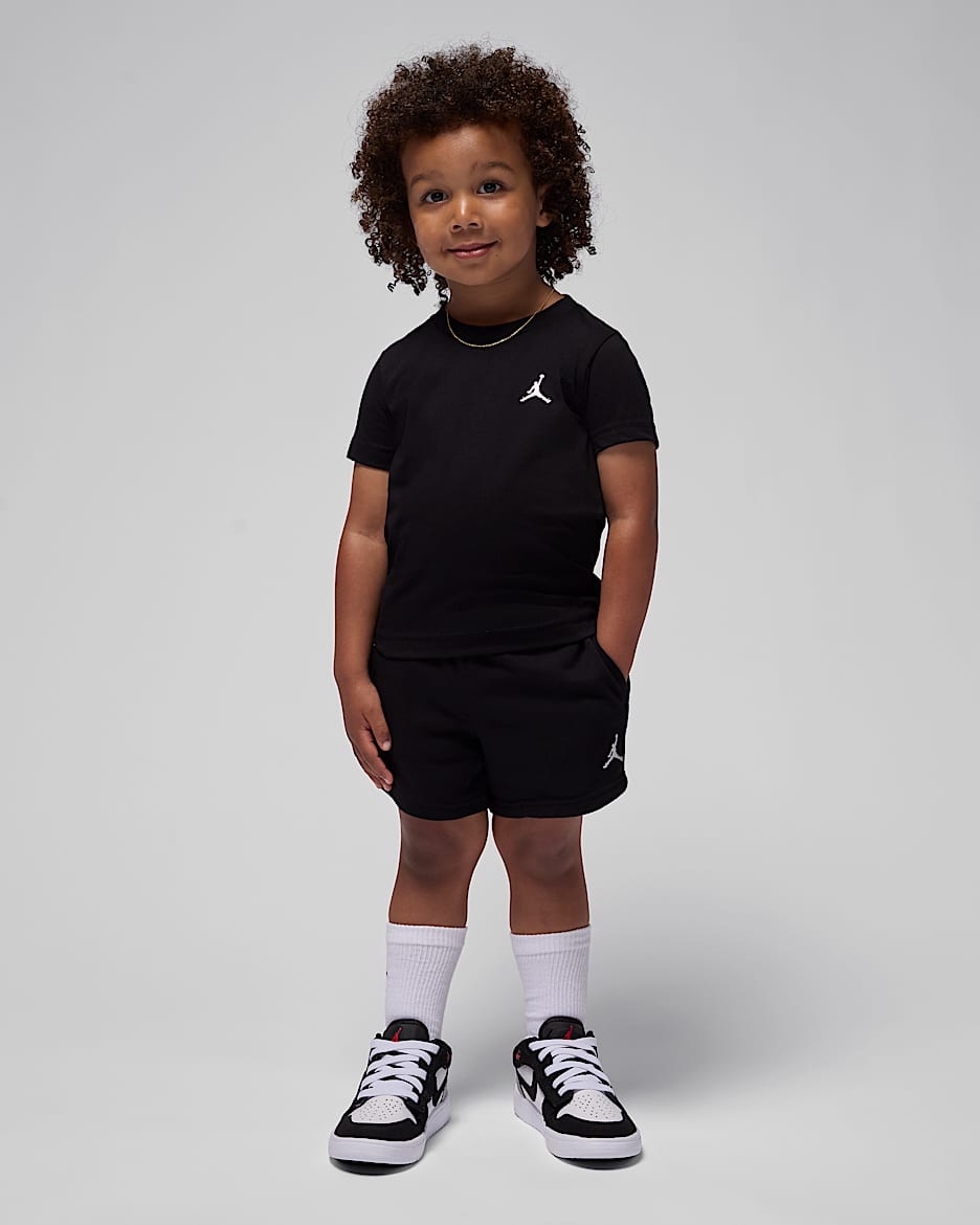 Jordan Brooklyn Essentials Toddler 2-Piece French Terry Shorts Set - Black