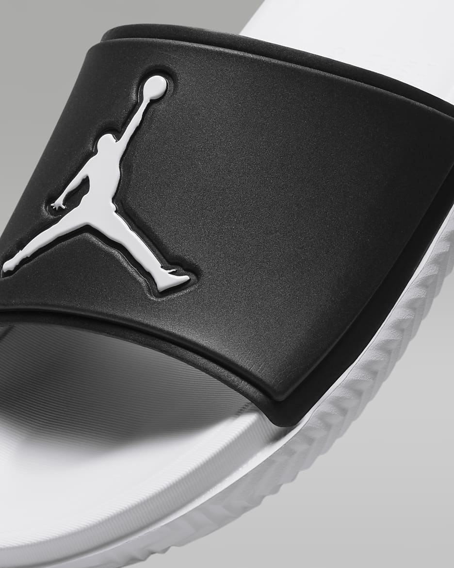 Claquette Jordan Jumpman pour homme - Noir/Blanc/Blanc