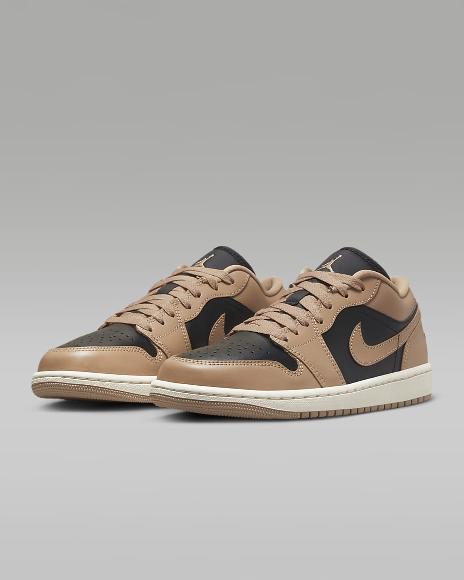 Air Jordan 1 Low Women's Shoes - Desert/Sail/Black