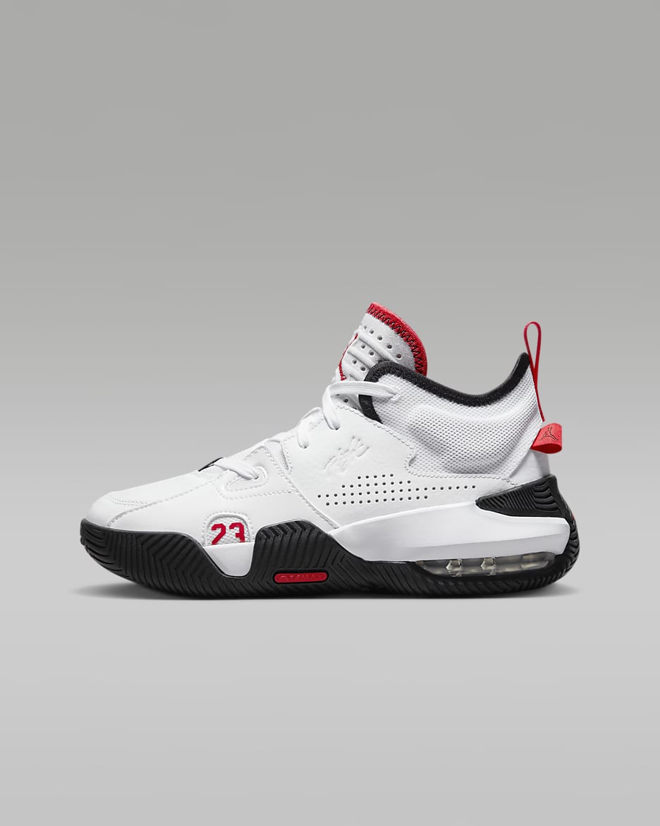 Jordan Stay Loyal 2 大童鞋款 - 白色/University Red/黑色