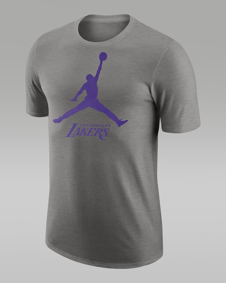 Playera Jordan NBA para hombre Los Angeles Lakers Essential - Gris oscuro jaspeado