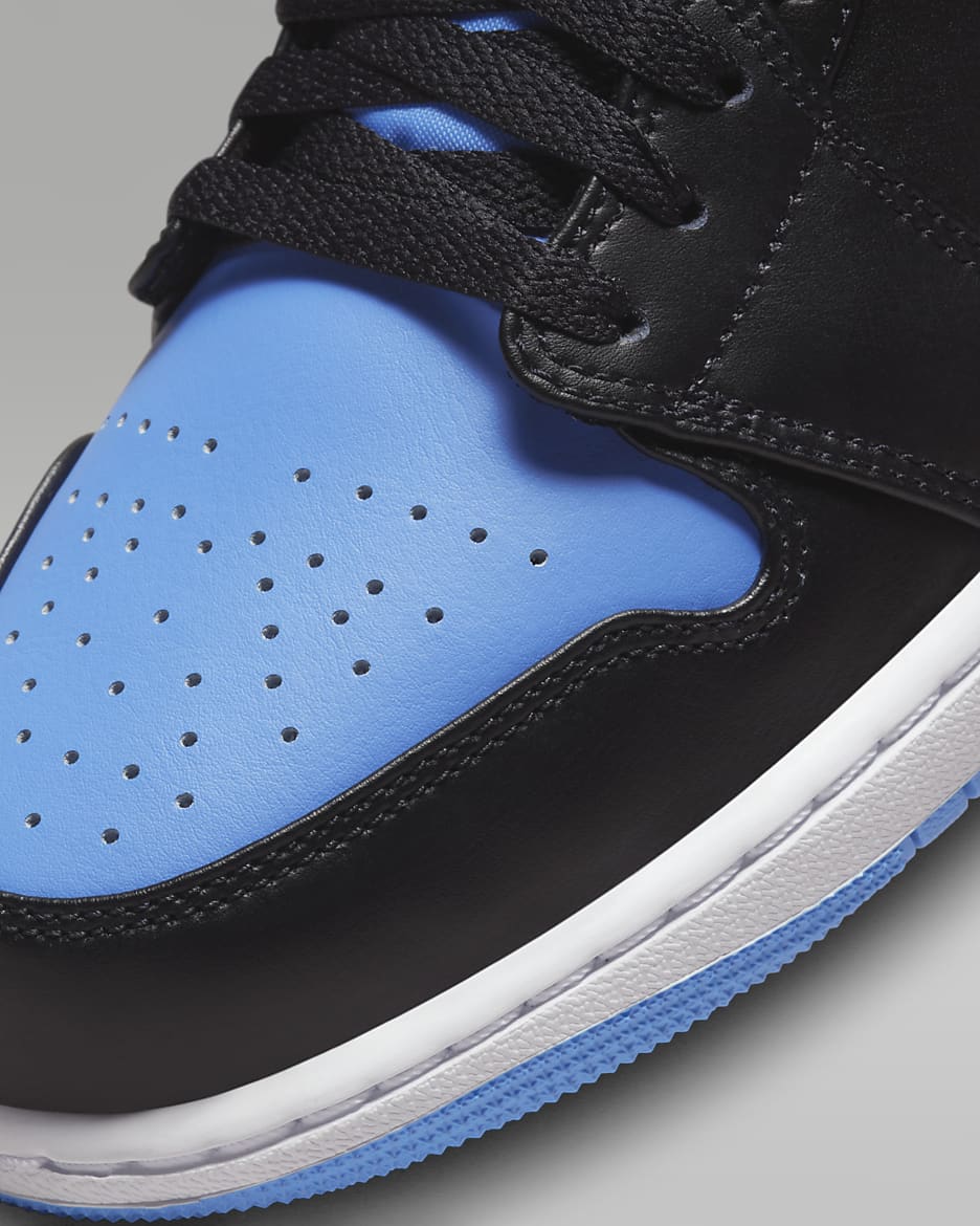 Air Jordan 1 Low Men's Shoes - Black/University Blue/White/Black