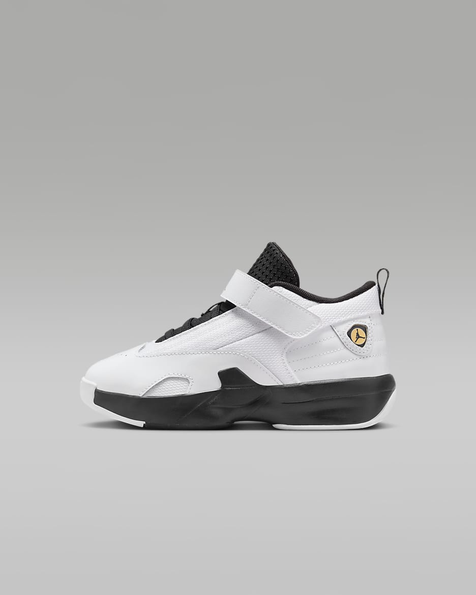 Jordan Max Aura 6 Little Kids' Shoes - White/Black/Metallic Gold