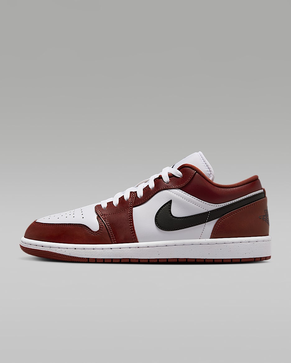 Air Jordan 1 Low SE Men's Shoes - White/Dark Pony/Black