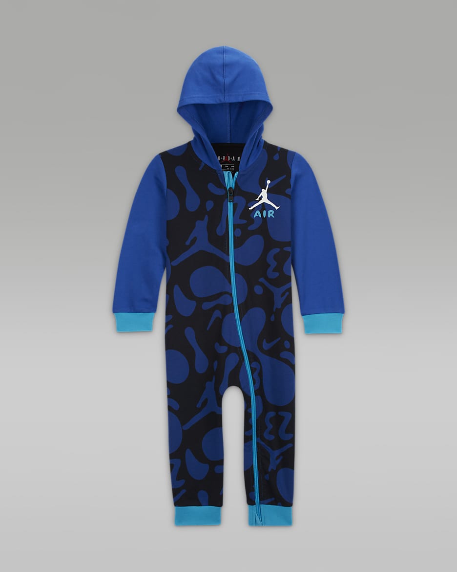 Jordan Lil' Champ Hooded Coverall Baby Coverall - Racer Blue