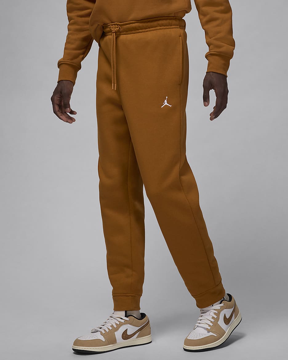 Jordan Brooklyn Fleece herrebukse - Desert Bronze/Hvit