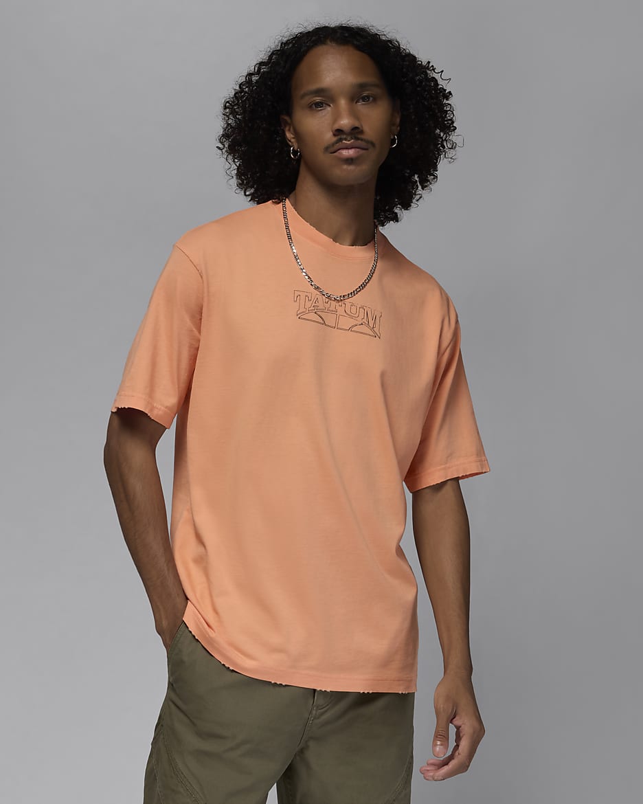 Playera para hombre Tatum - Ágata melocotón/Negro